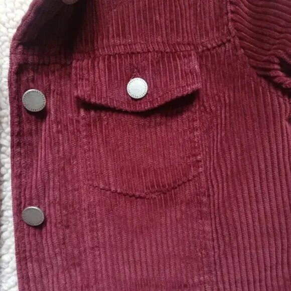 Roxy Corduroy Shearling Jacket Redwood XS-M Vintage - Picture 9 of 10